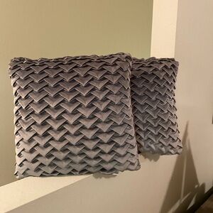 At Home Gray Throw Pillows. Set of 2. Super Soft. NWT. 17X17..